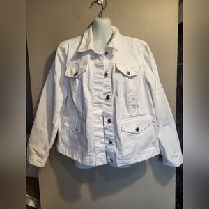Cleo White Jean Jacket, Size XLP
